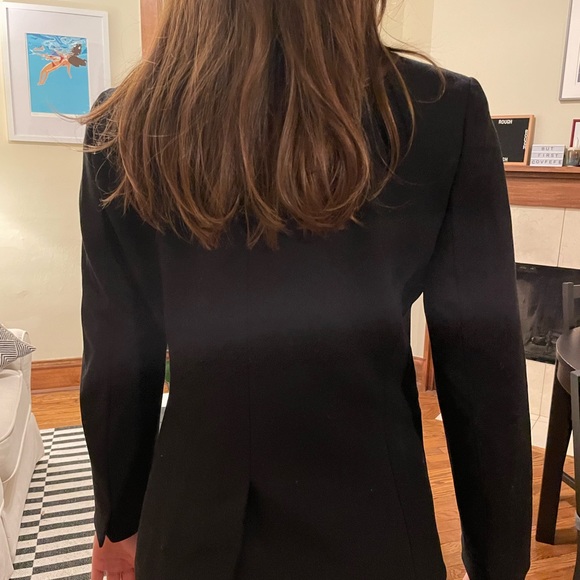 Chic collar-less JCrew 365 black blazer size 8 (fits more like a 6) - Picture 3 of 6